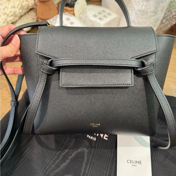 Celine Black nano belt Crossbody Bag - Picture 2 of 16